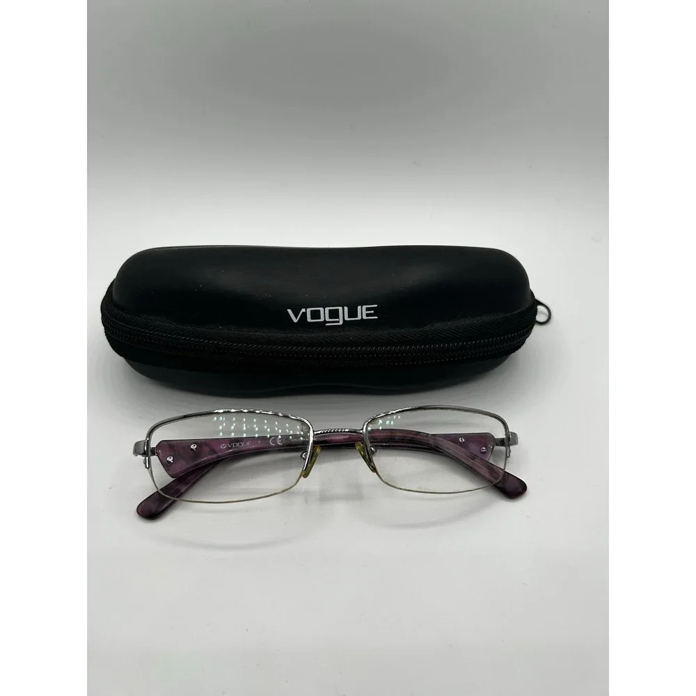 Vogue VO 3686 612 Purple Eyeglasses‎ Frames 50-18-135 Semi-Rimless w/ Case